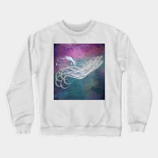 Surreal birds flying in a stormy sky Crewneck Sweatshirt